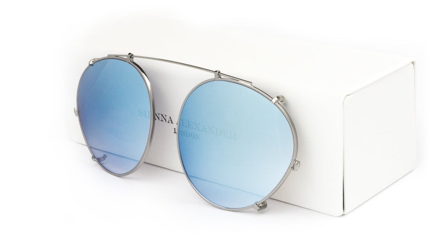 SKY BLUE MIRROR CLIP ON - Fashion Women's Sunglasses Sienna Alexander London